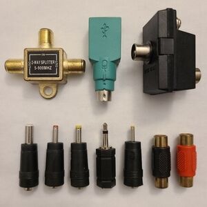1PC - Audio Video Input Output Jack Port Adapter Splitter